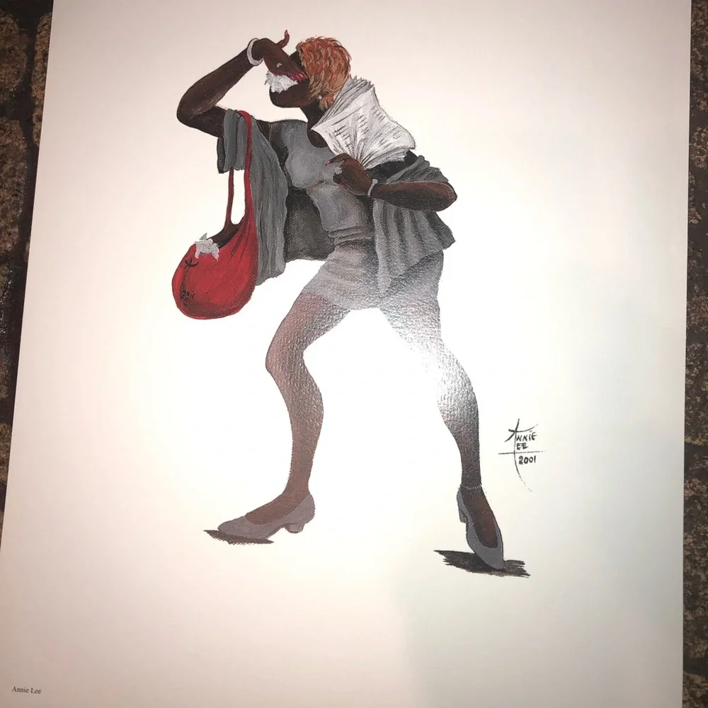 Annie Lee print 15x18 inch Is it just me? Vintage